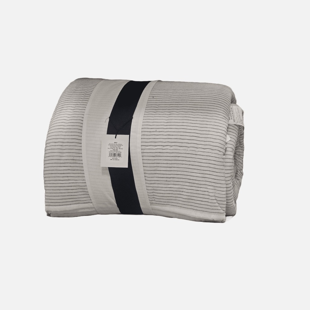 Hearth & Hand Gray Striped Throw Blanket